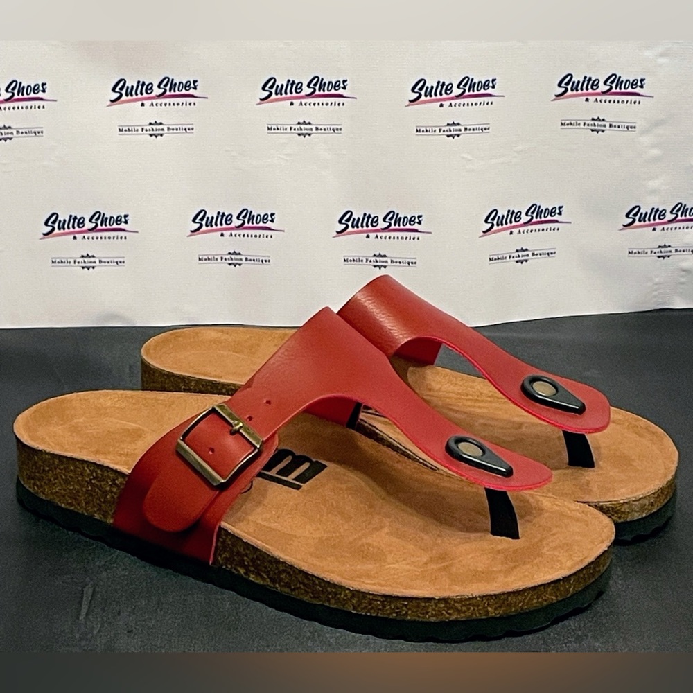 Womens Sandals T-Strap Soft Cork Flip Flops NEW